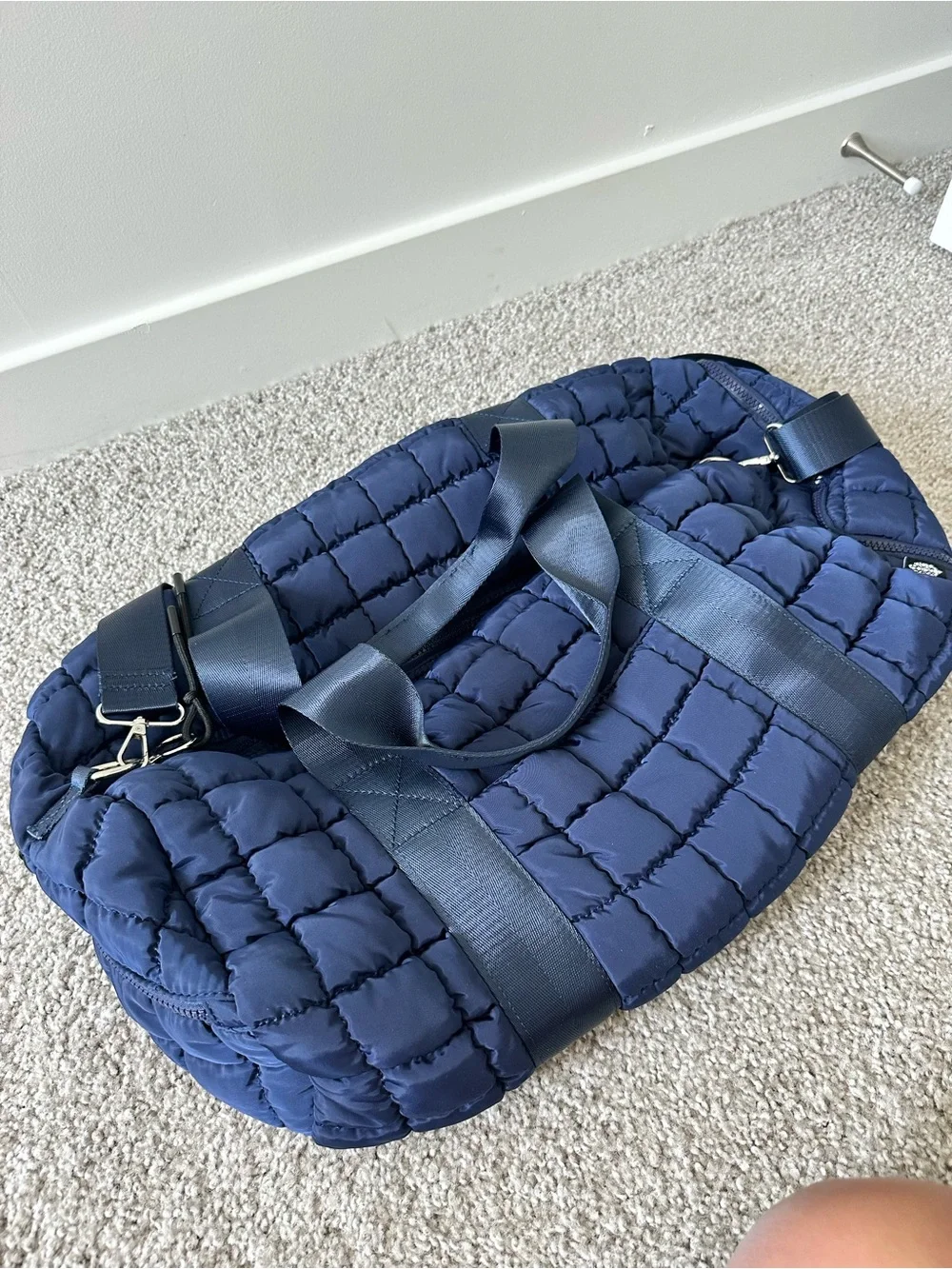 Free People Movement- Quilted Navy Duffel Bag